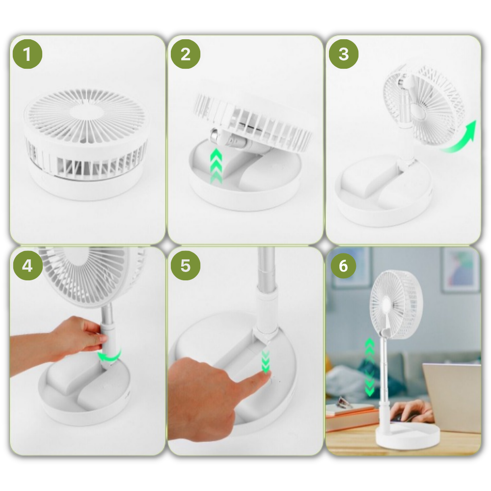 Ventilateur portable à chargement USB
- Ozerty