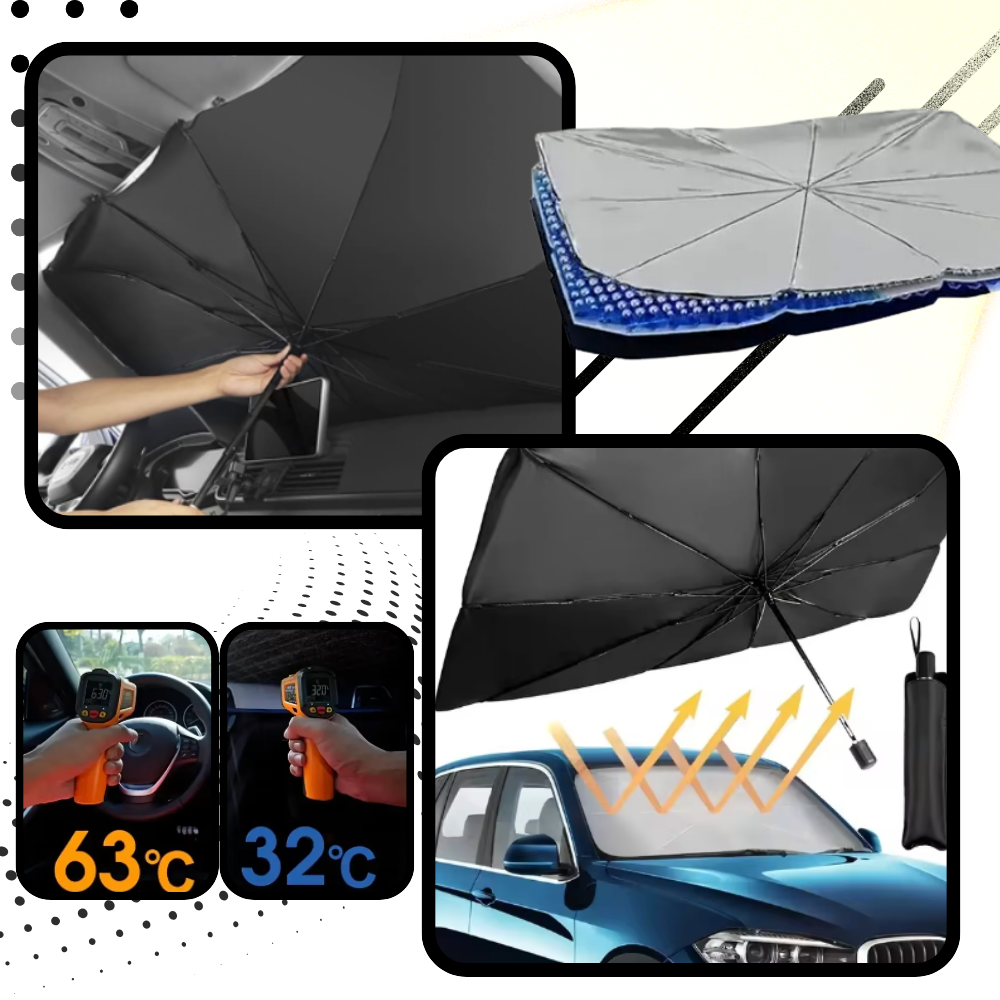 Parapluie pour pare-brise de voiture avec protection UV
- Ozerty