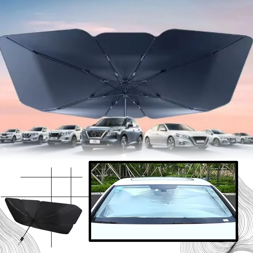 Parapluie pour pare-brise de voiture avec protection UV
- Ozerty