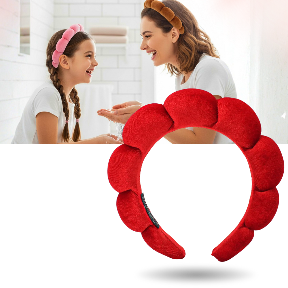Bandeau en velours rembourré pour les soins de la peau - Ozerty