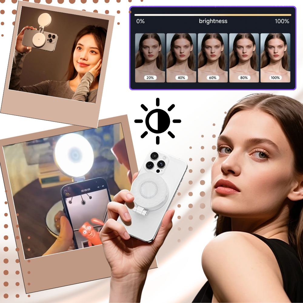 Accessoire d'éclairage polyvalent pour selfies téléphone - Ozerty