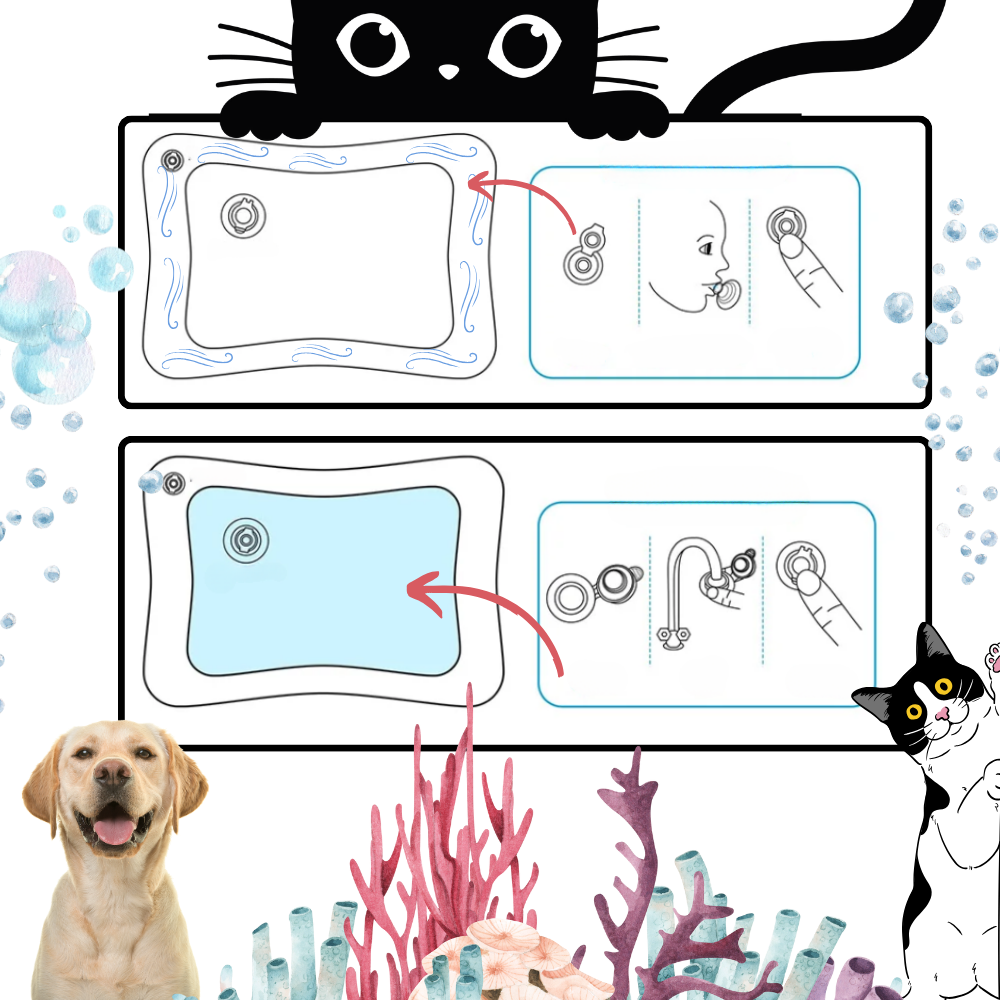 Tapis sensoriel d'eau pour animaux de compagnie
- Ozerty