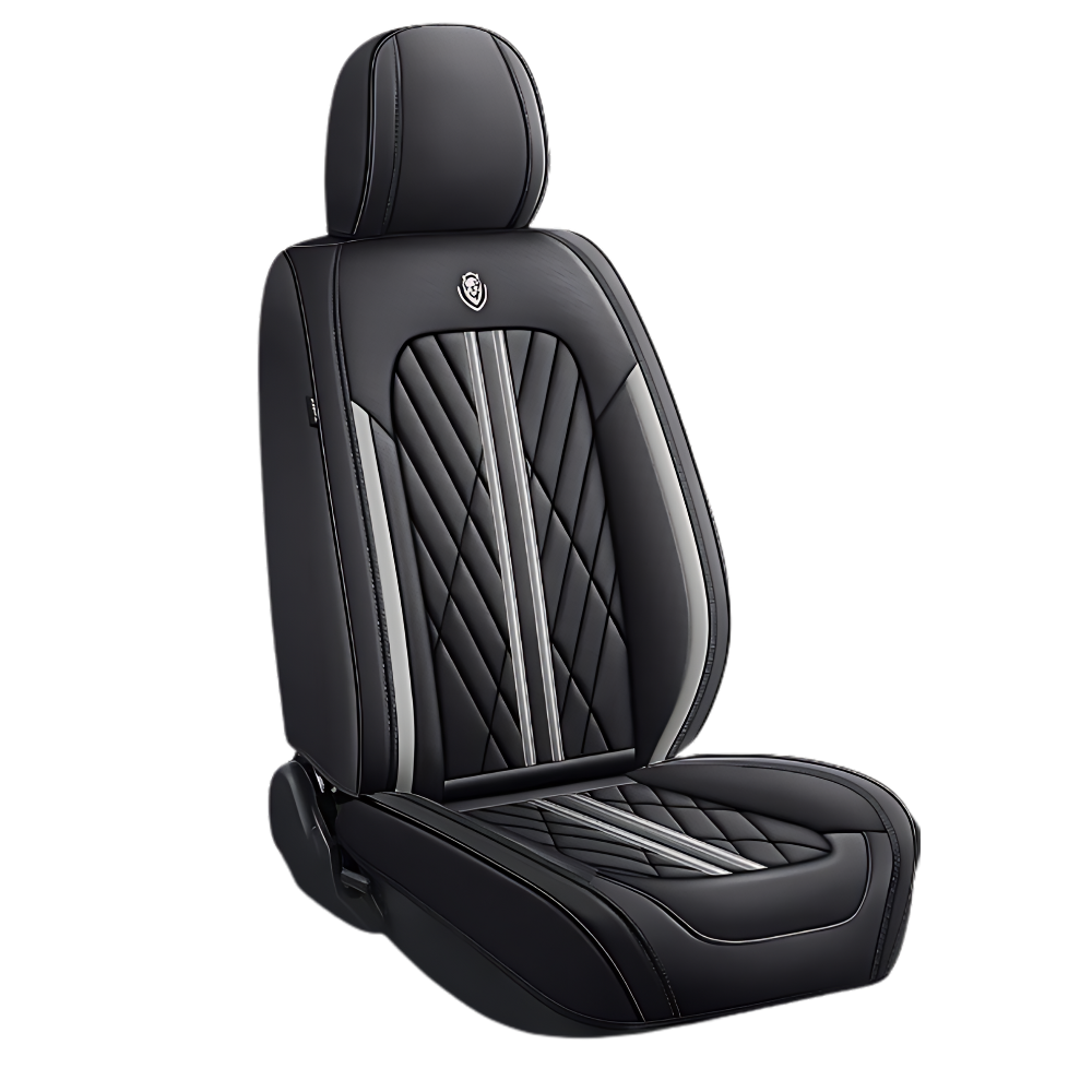 Housse de siège de voiture imperméable - Noir et gris - Ozerty, Housse de siège de voiture imperméable -Noir et bord gris - Ozerty