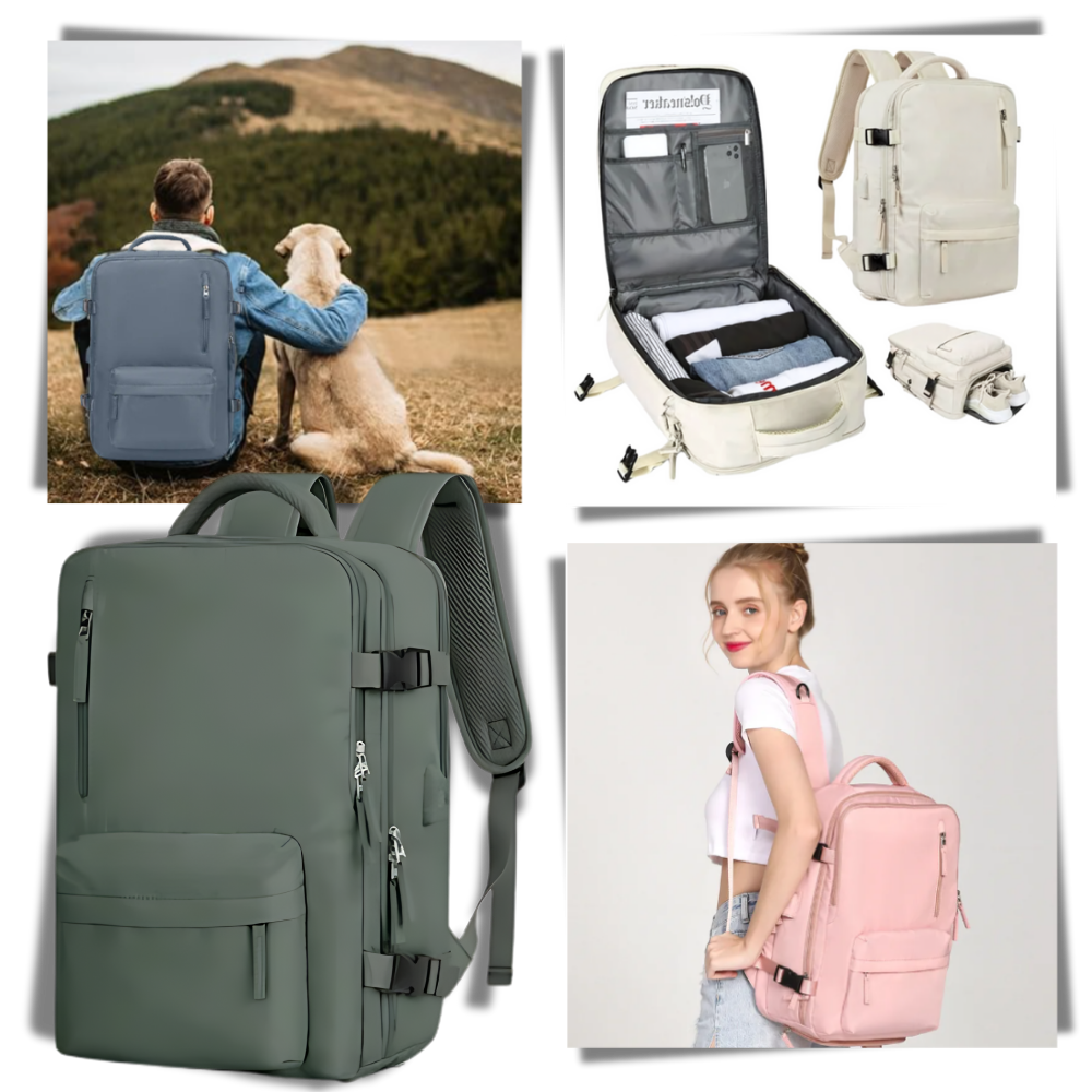 Sac à dos de voyage étanche à chargement USB
- Ozerty