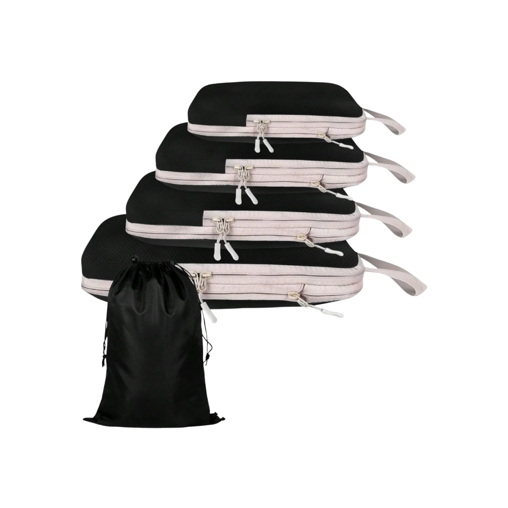 Sac de compression organisateur de bagages -Noir - Ozerty