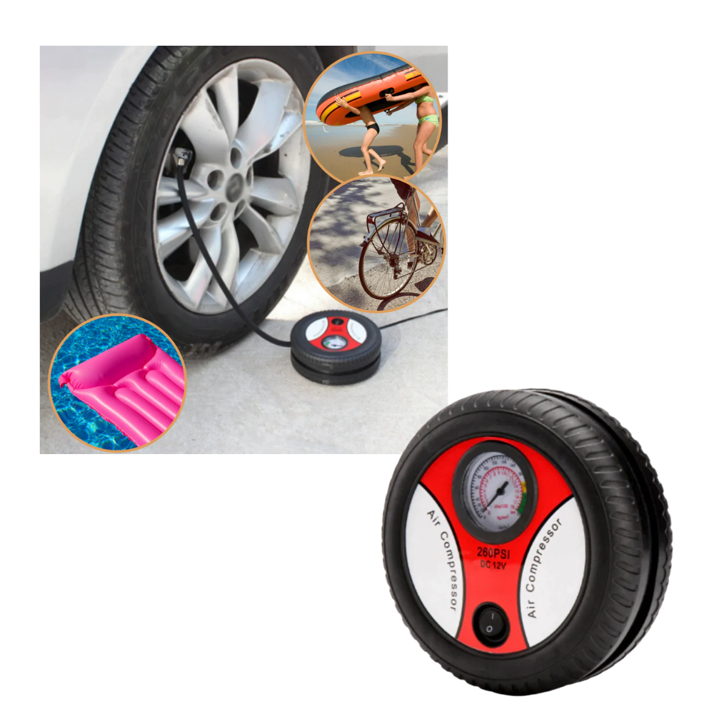 Compresseur d'air portable pour pneus de voiture - Ozerty