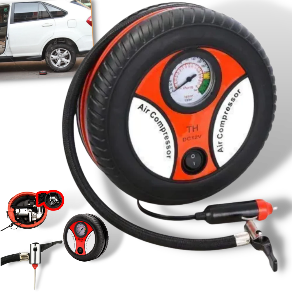 Compresseur d'air portable pour pneus de voiture - Ozerty