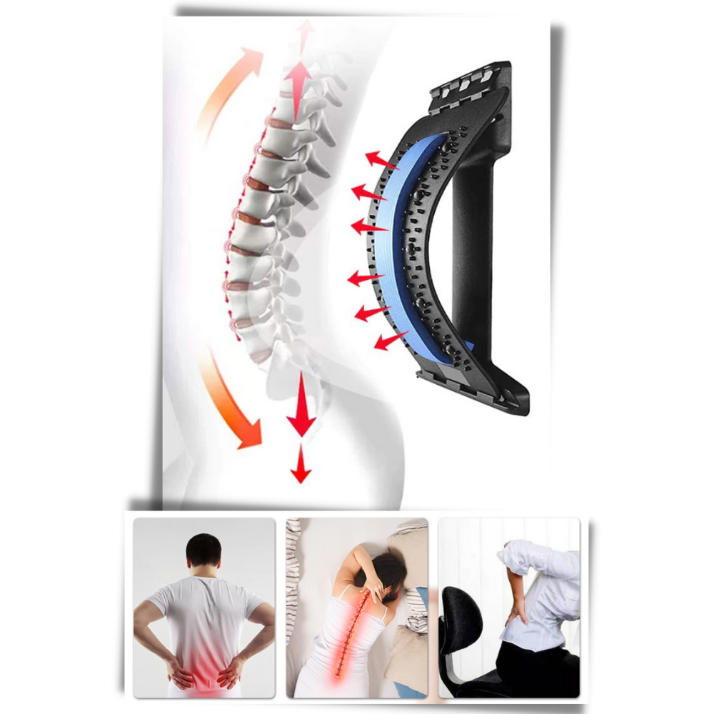Appareil d'étirement et de massage dorsal - Ozerty
