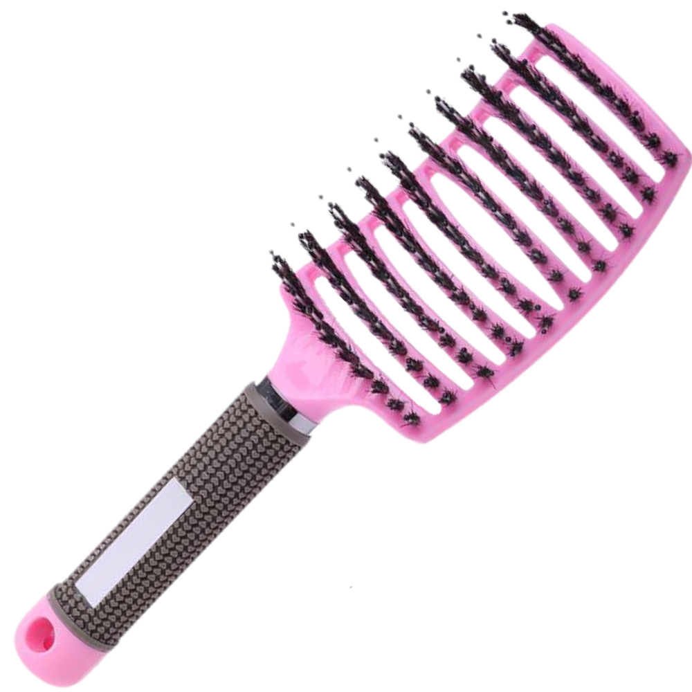 Brosse à cheveux massante en poils de sanglier -Rose/ - Ozerty