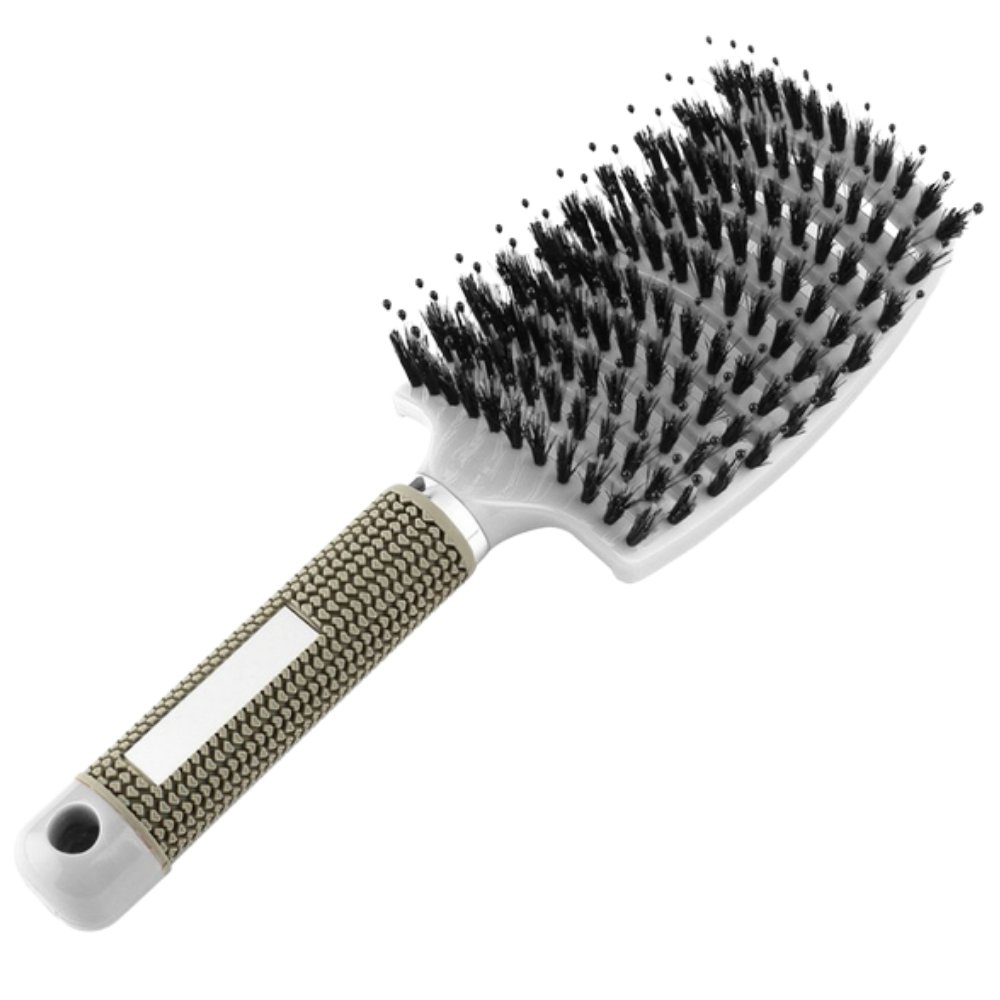 Brosse à cheveux massante en poils de sanglier -Blanc/ - Ozerty
