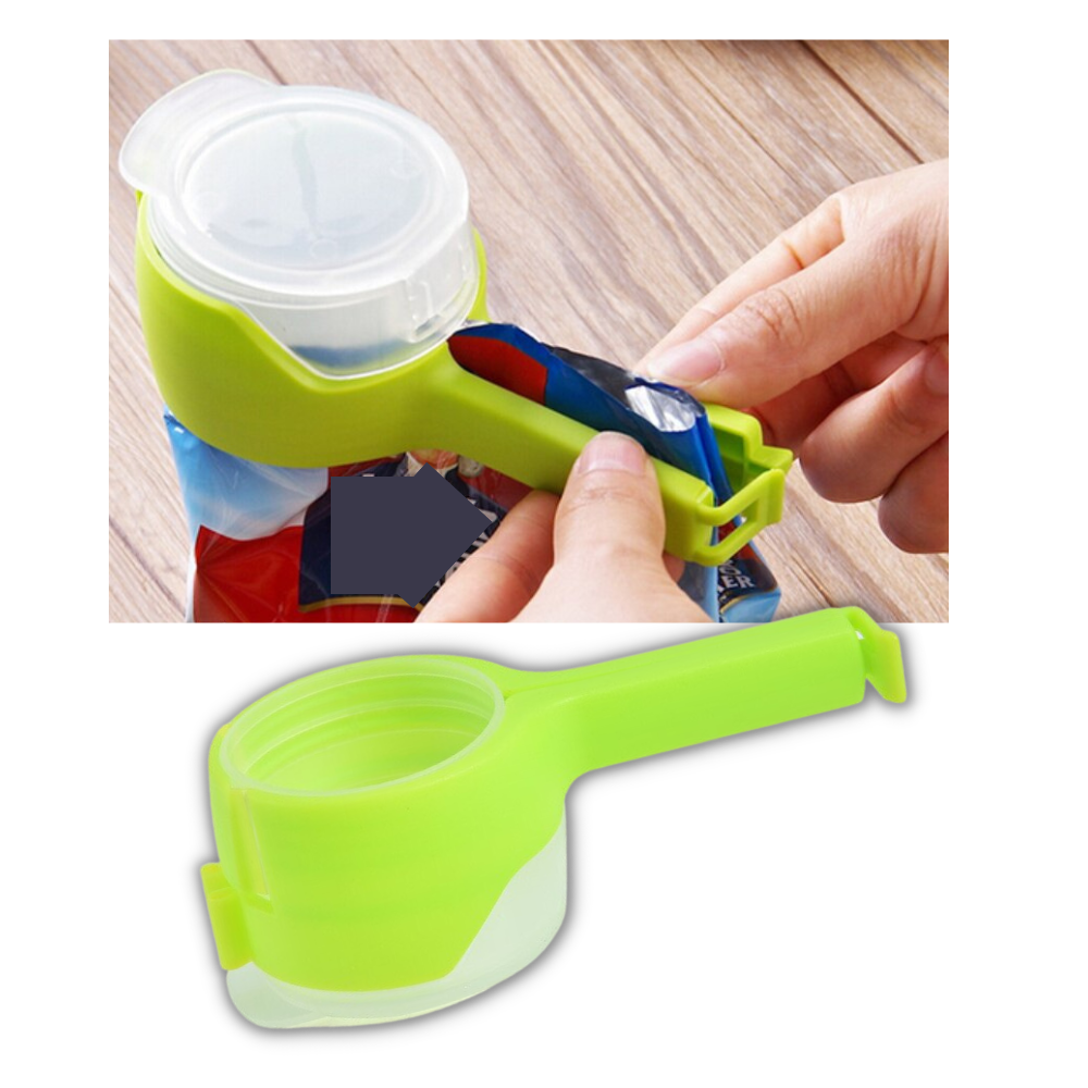 Clip pour sac alimentaire avec couvercle (2-pack) - Ozerty