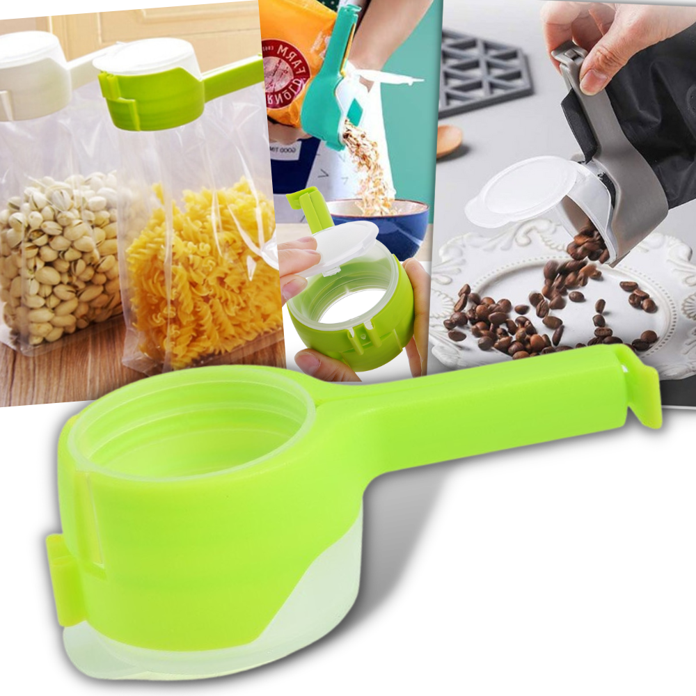 Clip pour sac alimentaire avec couvercle (2-pack) - Ozerty