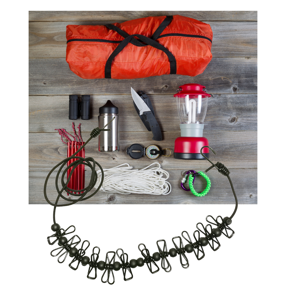 Corde à linge de camping extensible (4m) - Ozerty