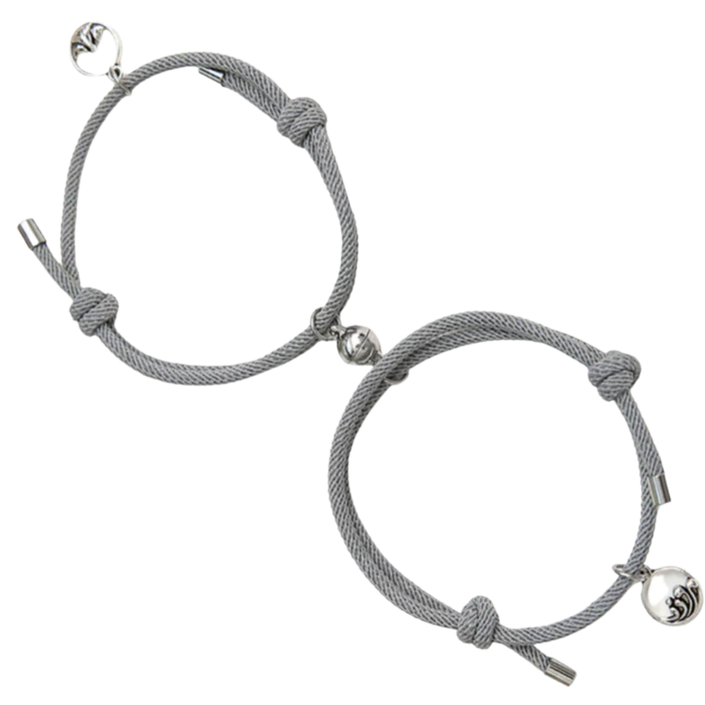 Lot de 2 bracelets magnétiques pour couples -Gris/ - Ozerty