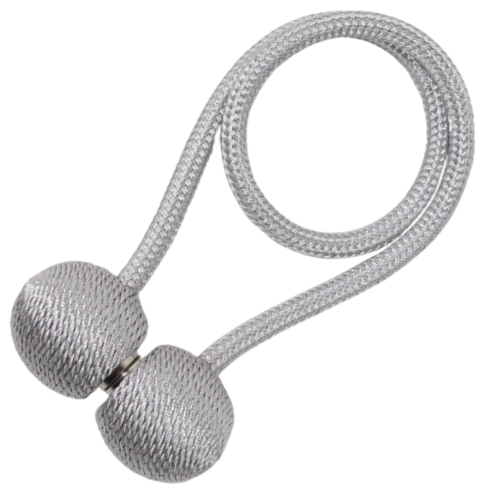 Lot de 2 attaches magnétiques pour rideaux -Gris/ - Ozerty