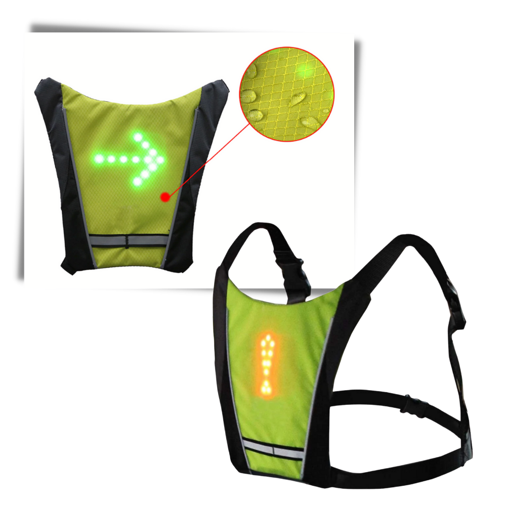 Gilet de cyclisme réfléchissant à LED - Ozerty