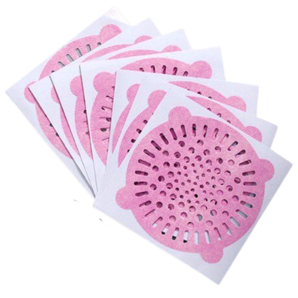 Lot de 10 filtres d'évacuation jetables adhésifs -Rose/ - Ozerty