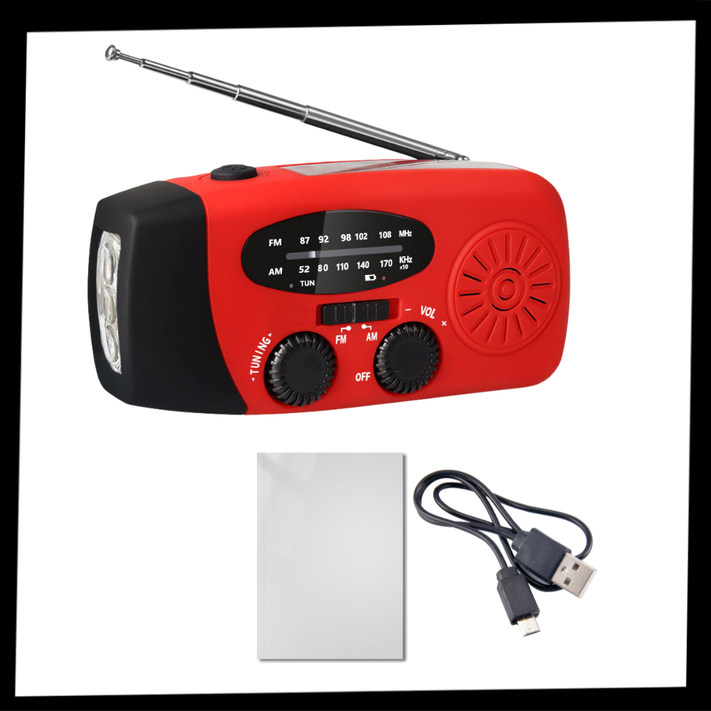 Radio d'urgence multifonctionnelle à dynamo - Ozerty