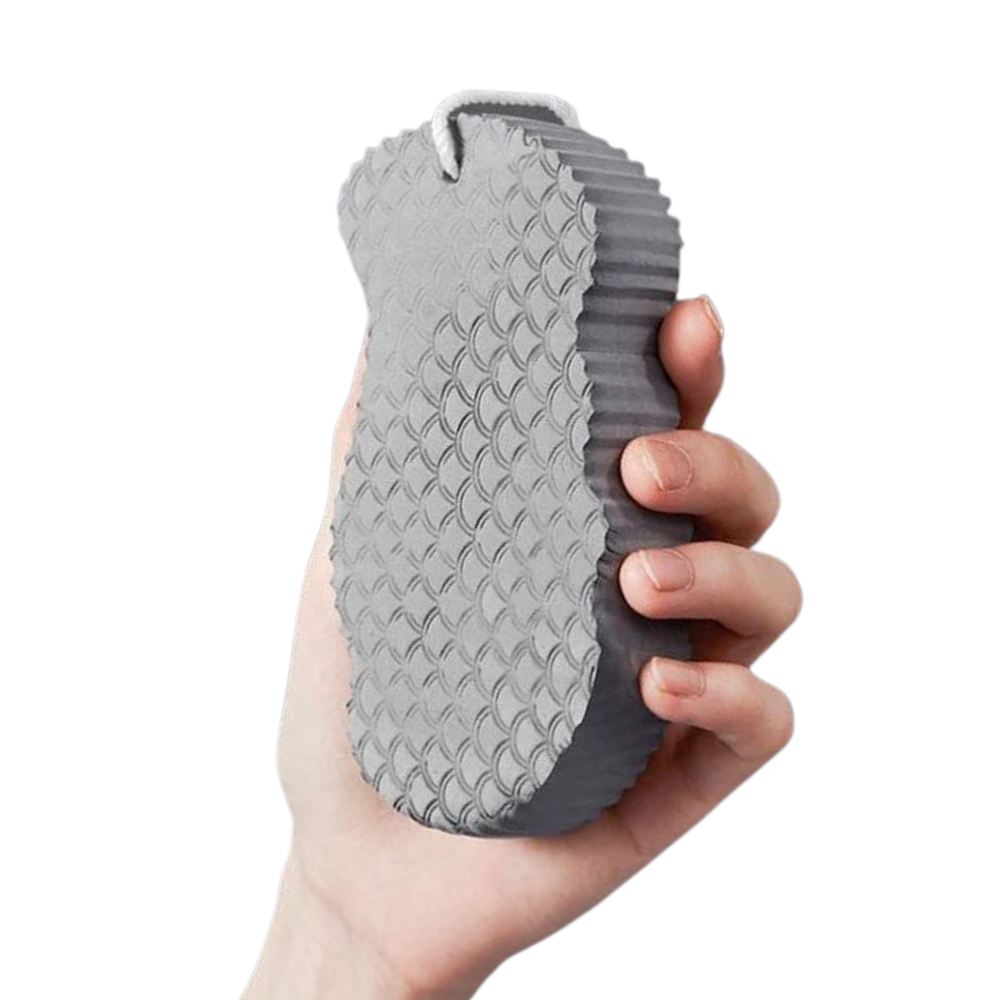 Éponge douce exfoliante pour le corps -Gris/ - Ozerty