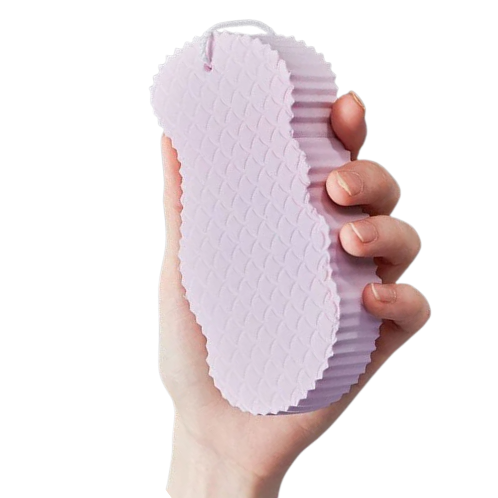 Éponge douce exfoliante pour le corps -Rose/ - Ozerty
