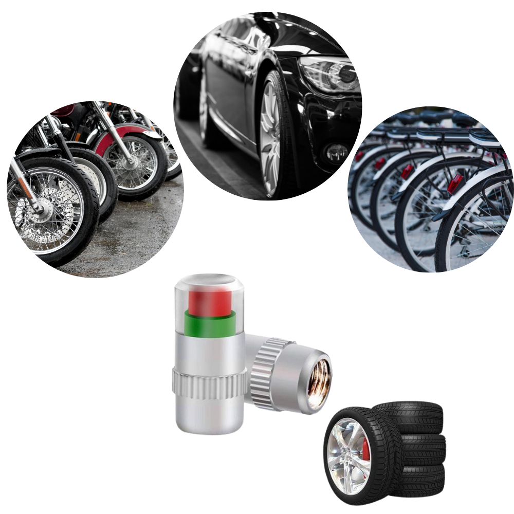 Lot de 4 capteurs de pression des pneus de voiture - Ozerty