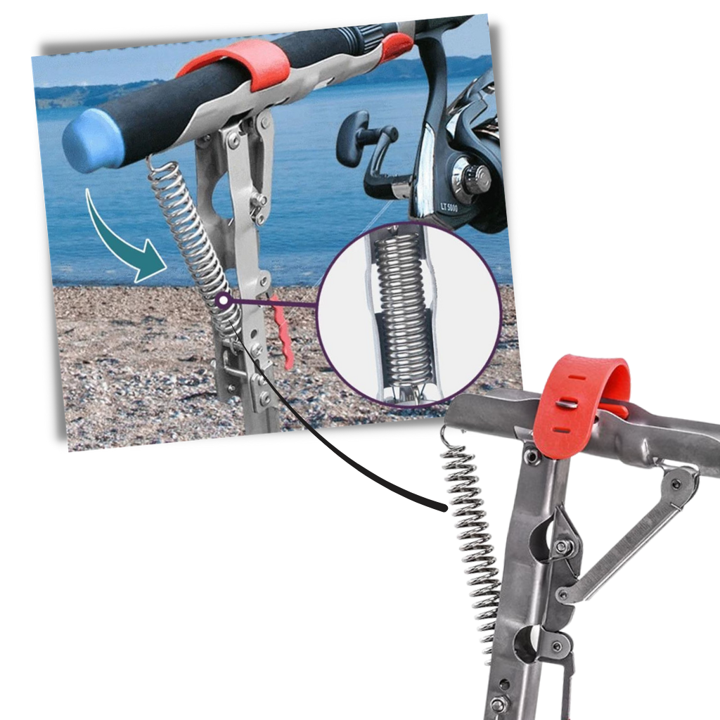 Support de canne à pêche avec ressorts - Ozerty