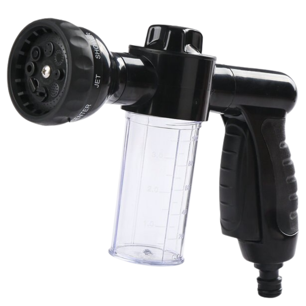 Pistolet de lavage de voiture haute pression avec distributeur de savon -Noir/ - Ozerty