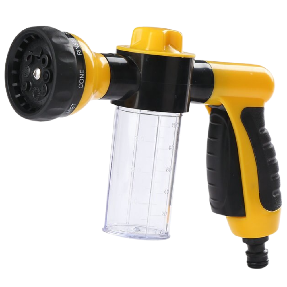 Pistolet de lavage de voiture haute pression avec distributeur de savon -Jaune/ - Ozerty