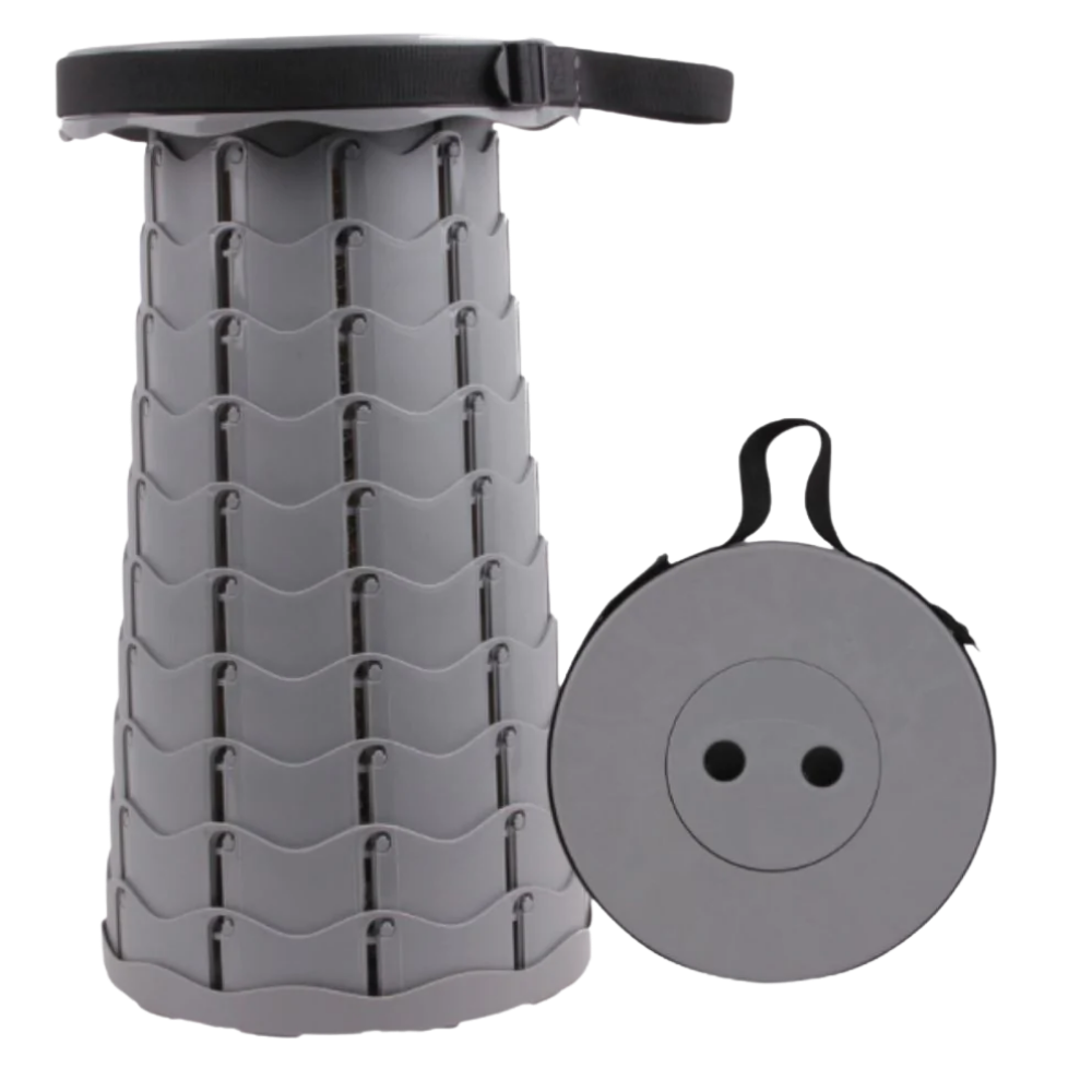 Tabouret rétractable portable -Gris/ - Ozerty