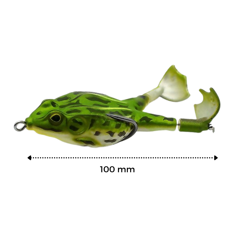 Leurre de pêche en silicone en forme de grenouille - Ozerty