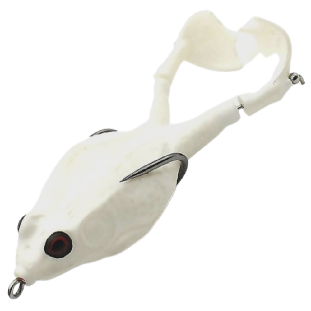 Leurre de pêche en silicone en forme de grenouille -Blanc/ - Ozerty