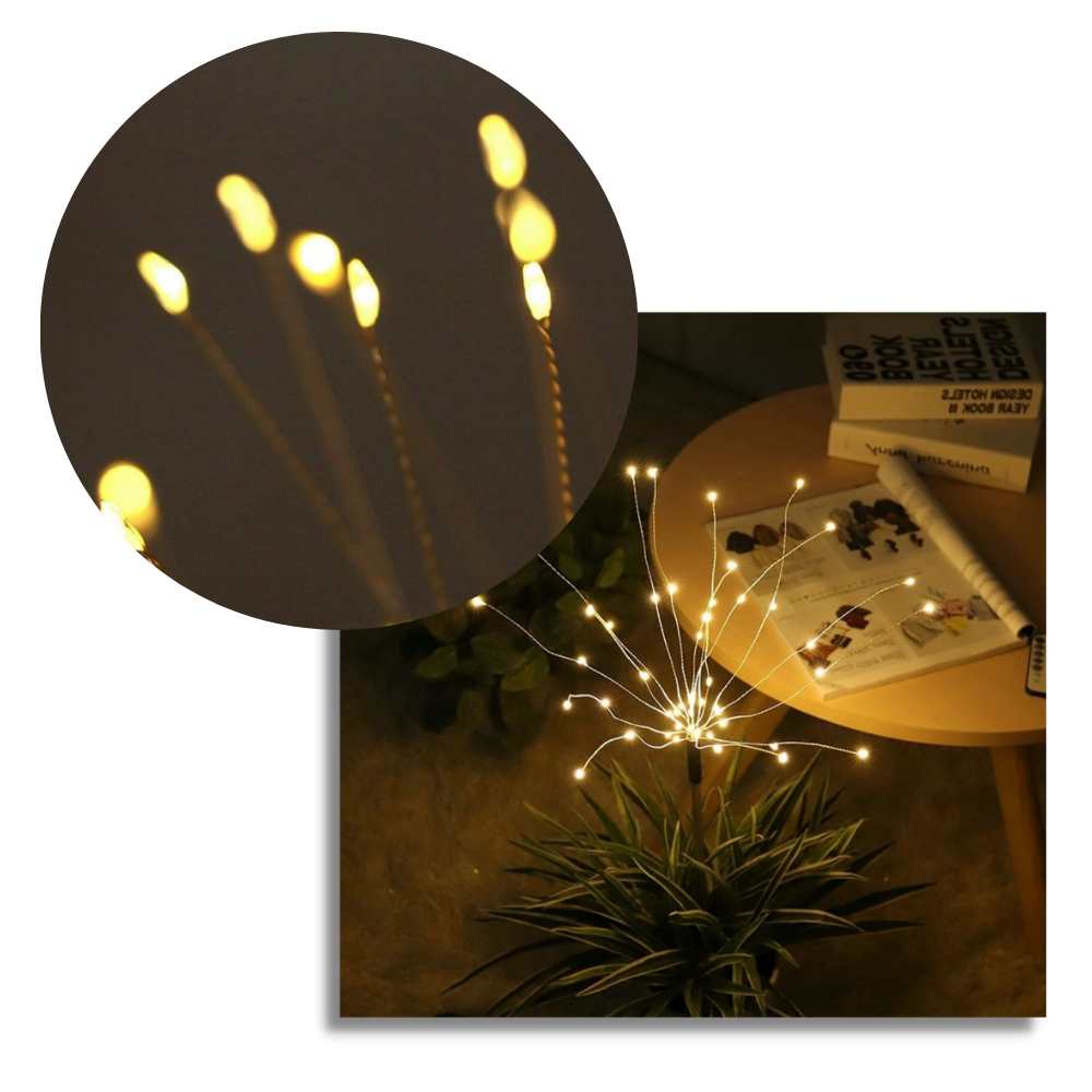 Lumières en forme de feux d'artifice électriques pour le jardin - Ozerty