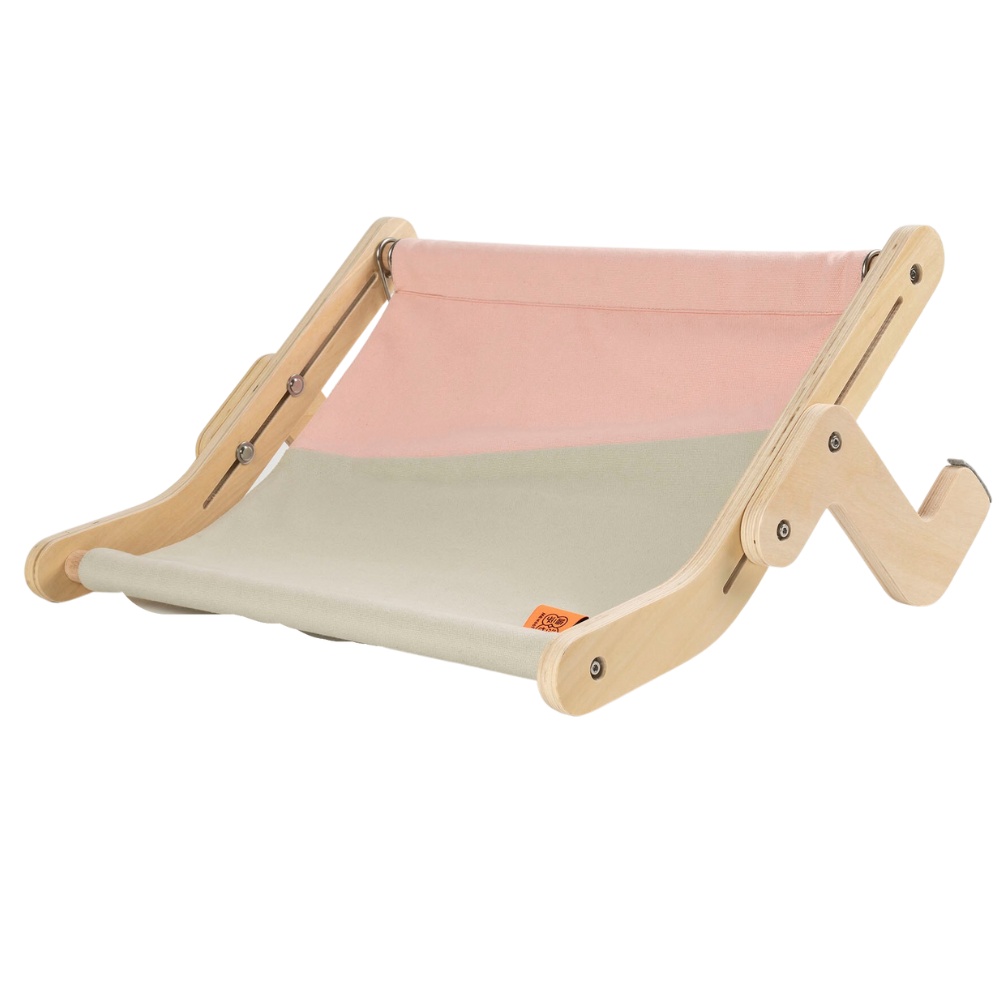 Perchoir de fenêtre en bois pour chat -Rose/ - Ozerty