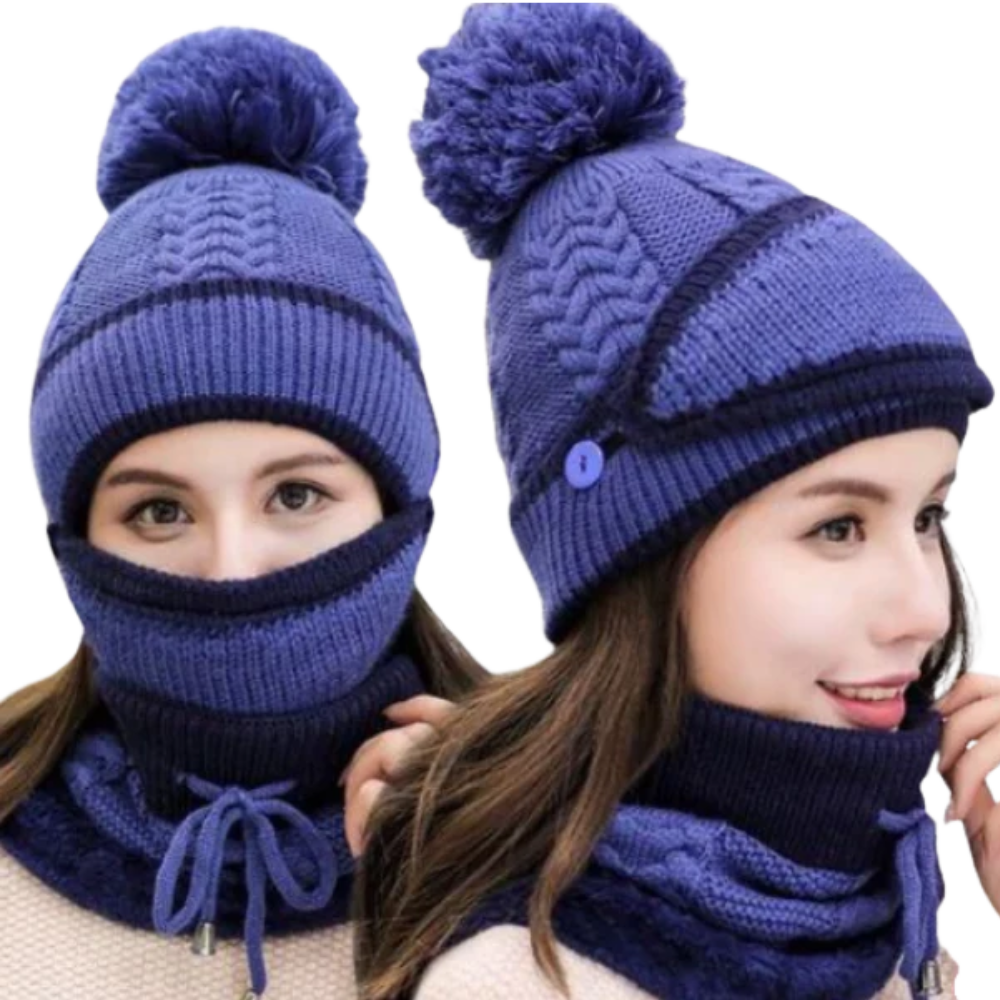 Ensemble de bonnets d'hiver -Bleu/ - Ozerty