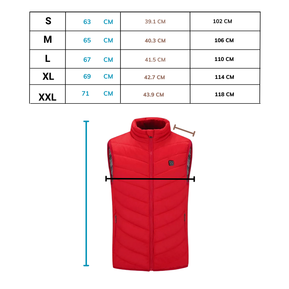 Gilet chauffant unisexe - Ozerty