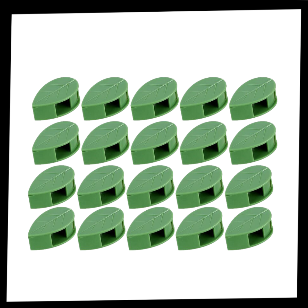 Lot de 20 attaches adhésives en forme de feuille - Ozerty