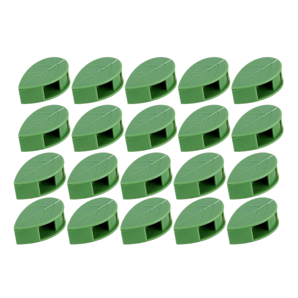 Lot de 20 attaches adhésives en forme de feuille - Ozerty