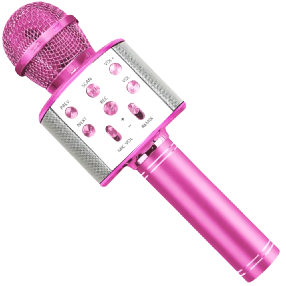 Microphone karaoké Bluetooth sans fil -Rose/ - Ozerty
