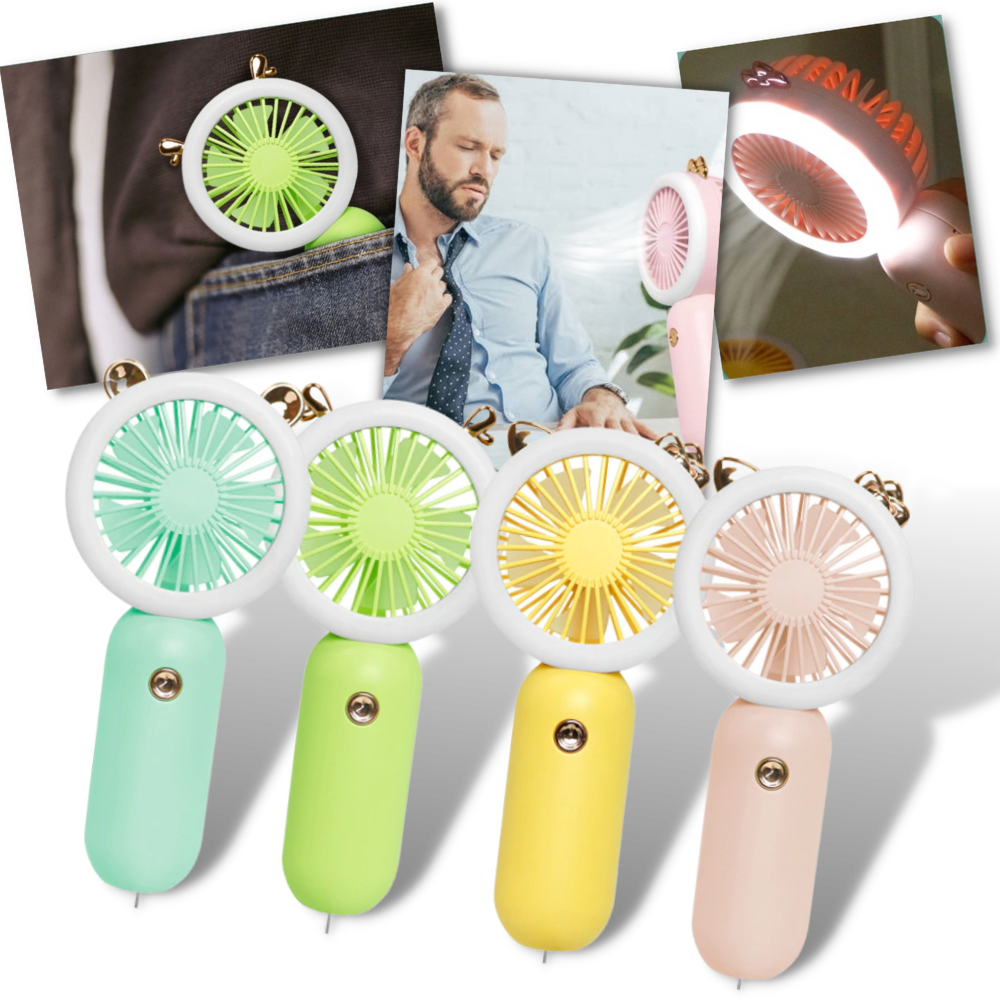 Ventilateur USB de poche avec LED - Ozerty