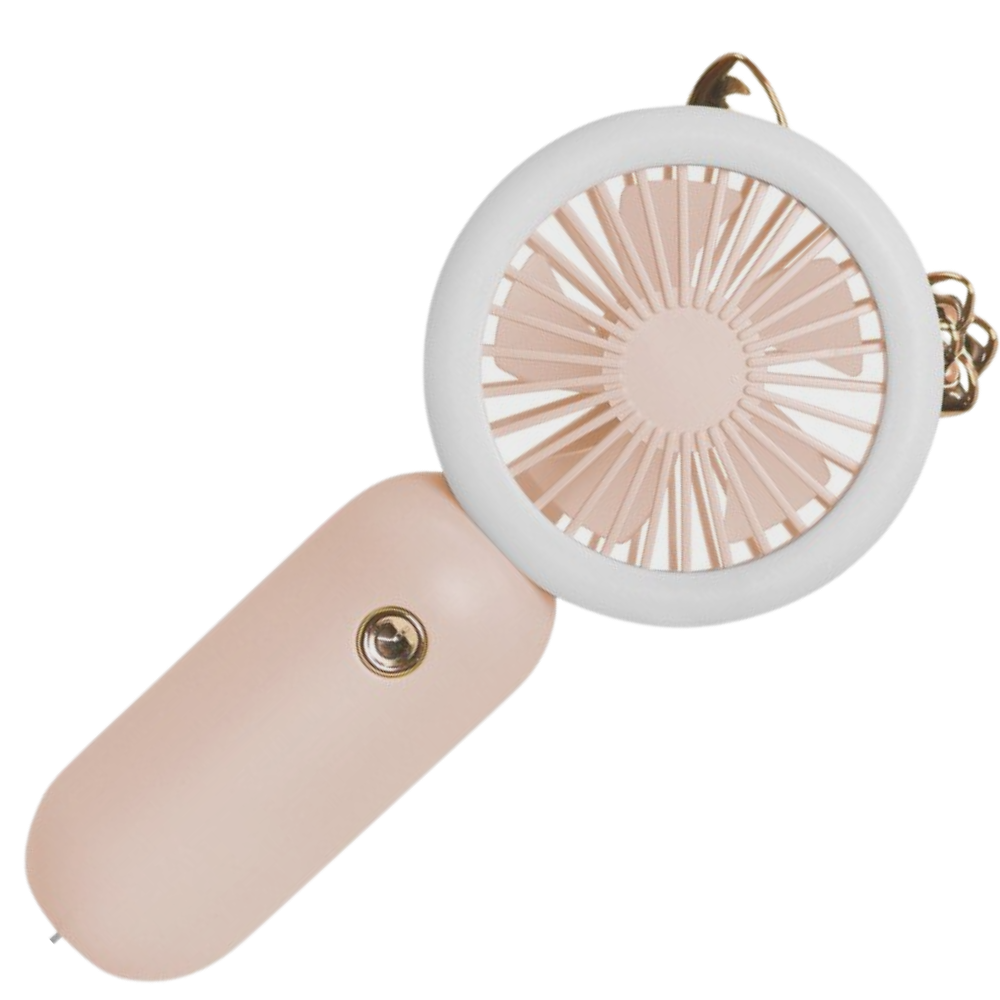 Ventilateur USB de poche avec LED -Rose/ - Ozerty