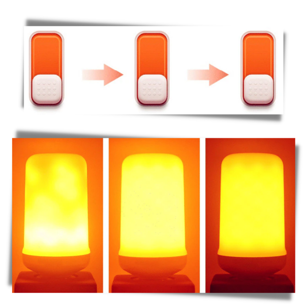Lampe LED à effet de flamme - Ozerty