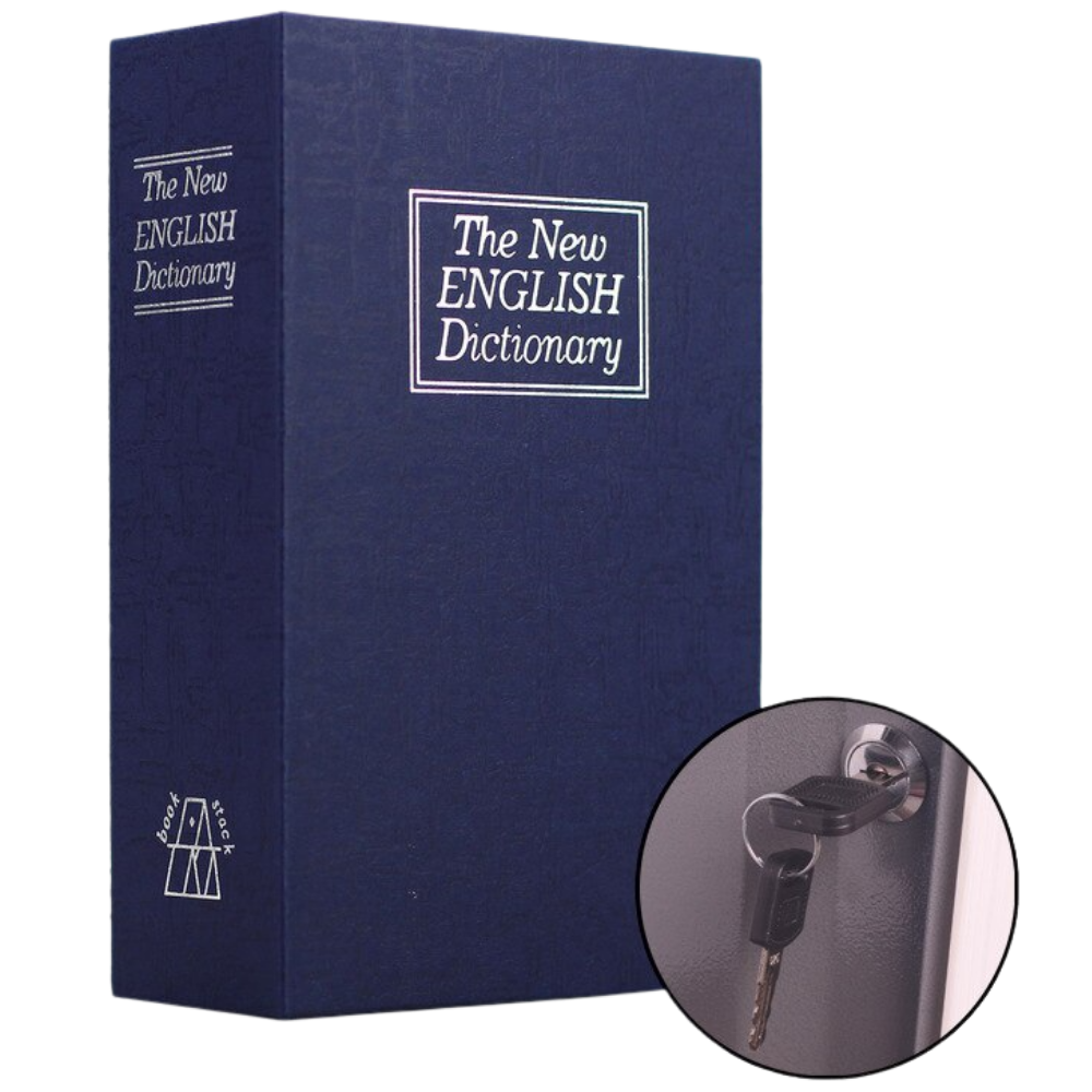 Coffre de sécurité en forme de dictionnaire -Bleu/ - Ozerty