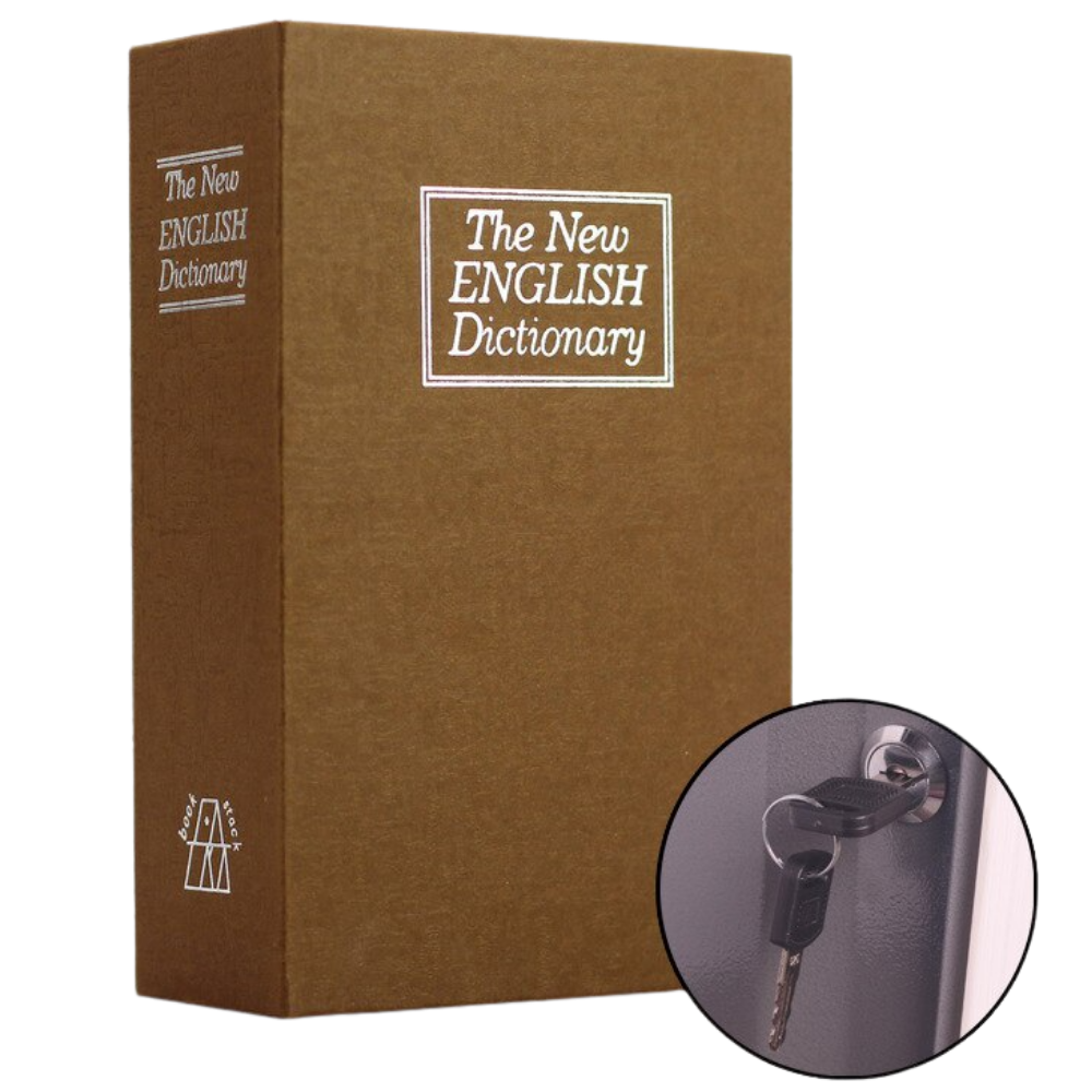 Coffre de sécurité en forme de dictionnaire -Marron/ - Ozerty