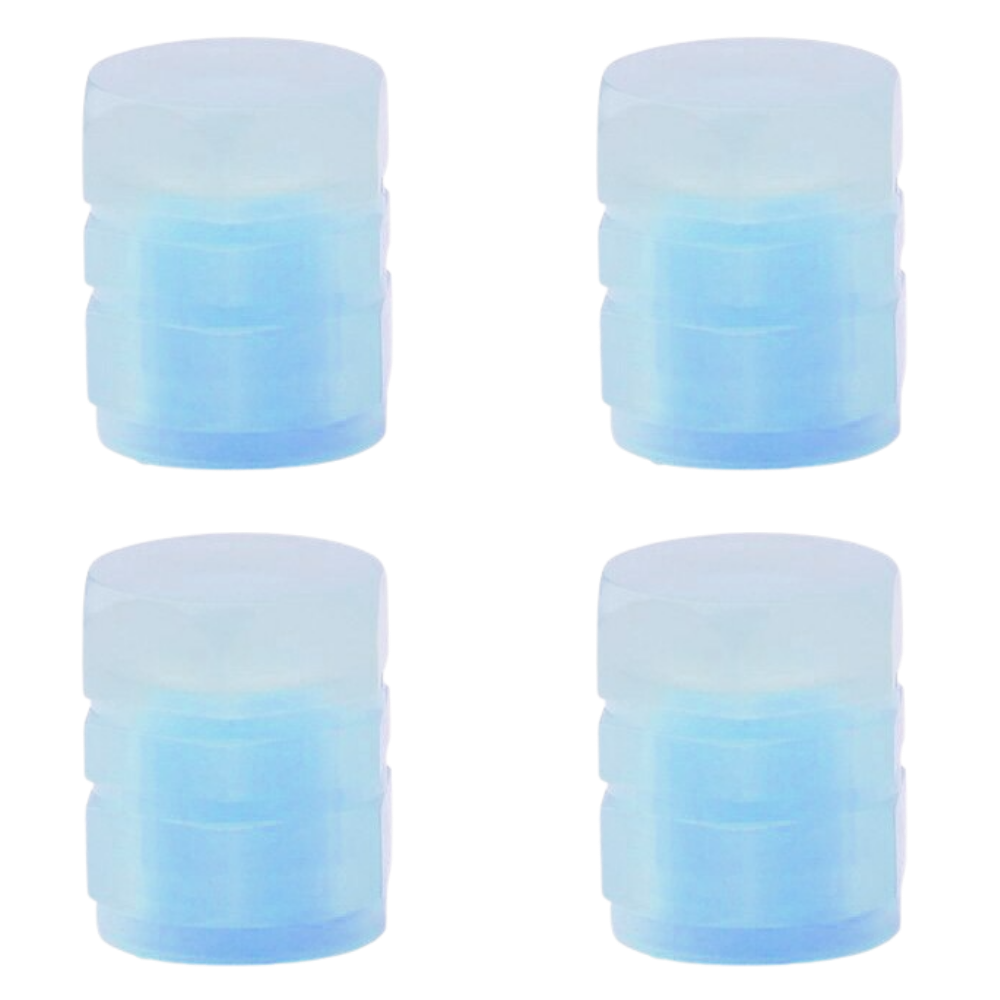 4 Bouchons de valves lumineux pour voitures -Bleu/ - Ozerty