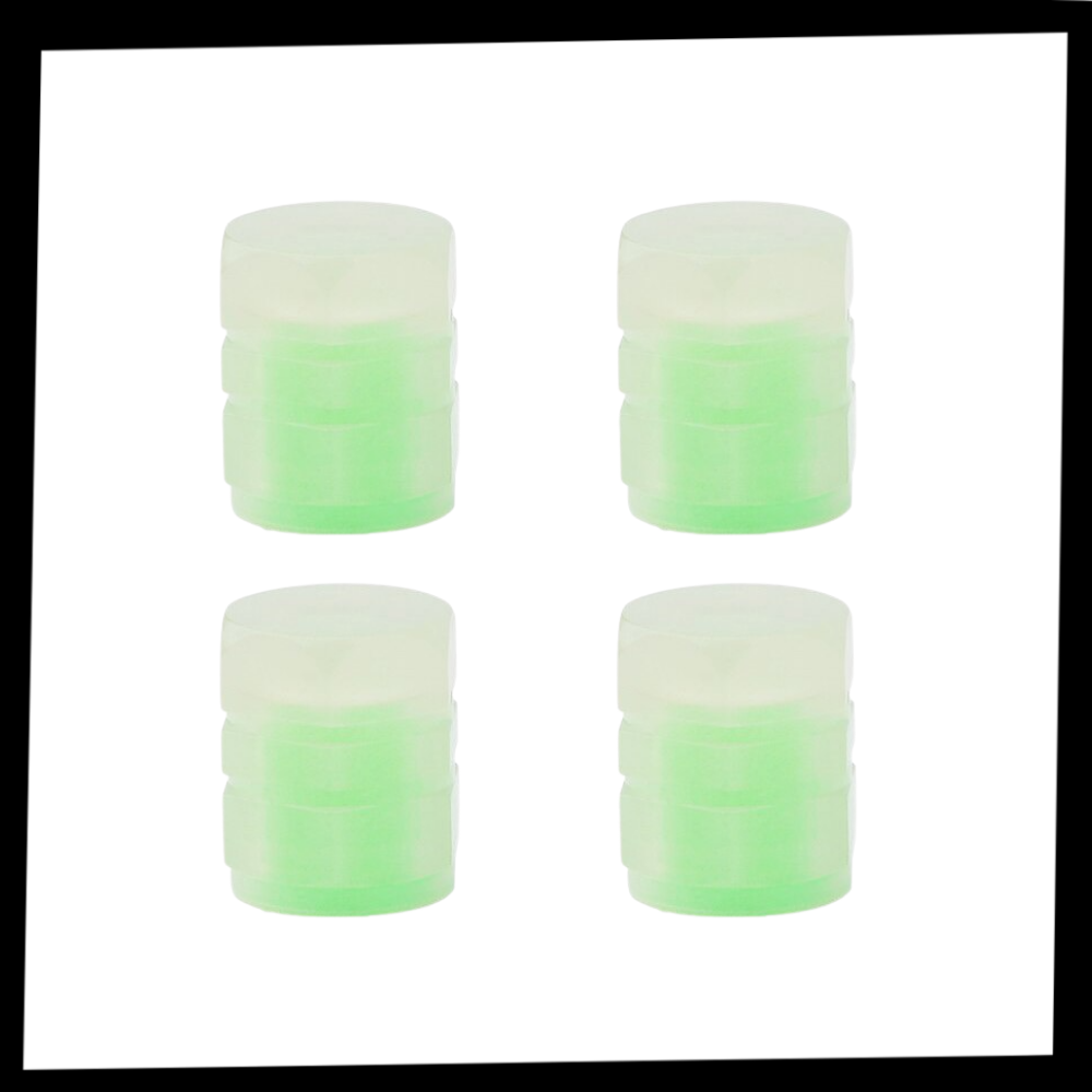 4 Bouchons de valves lumineux pour voitures - Ozerty