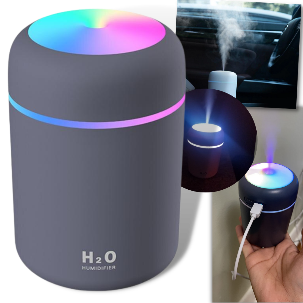 Mini humidificateur d'air et diffuseur d'huiles essentielles - Ozerty