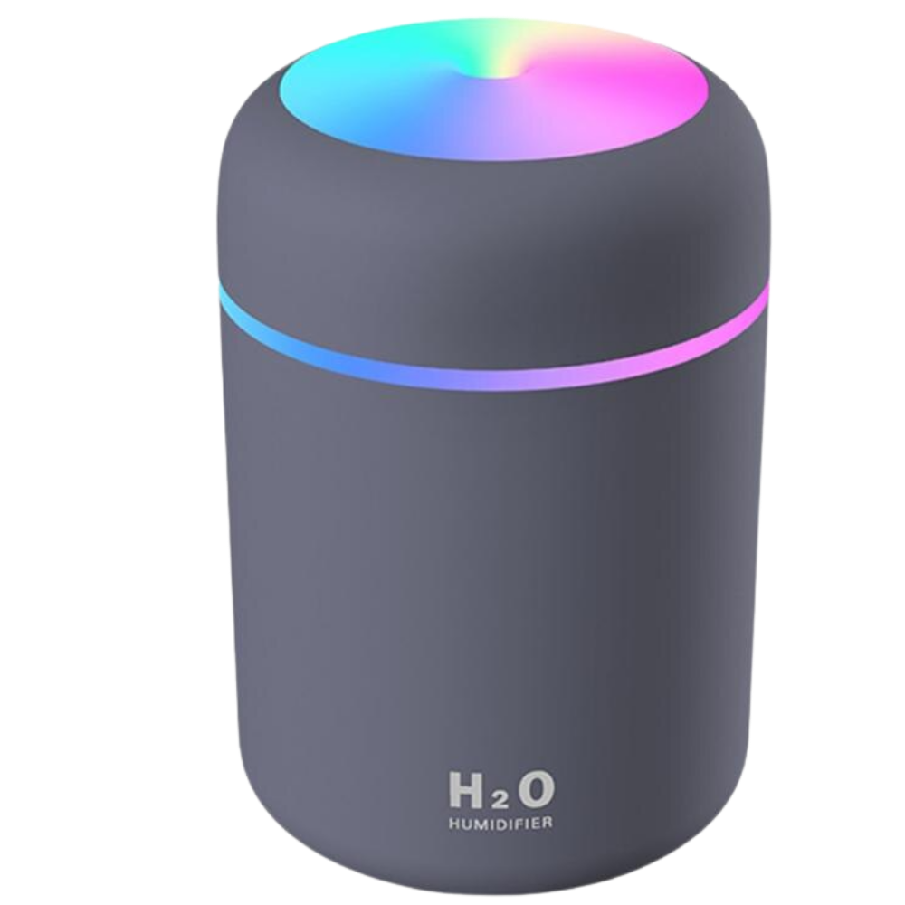 Mini humidificateur d'air et diffuseur d'huiles essentielles -Gris/ - Ozerty