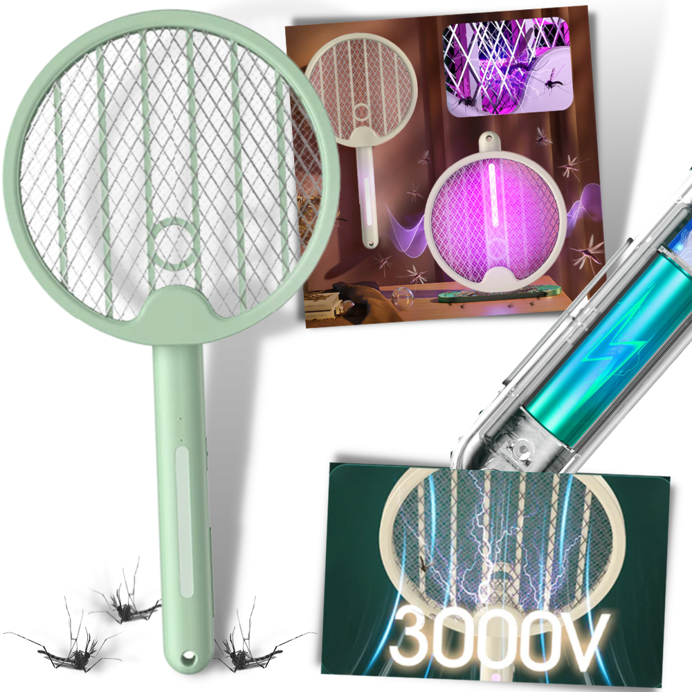 Raquette anti-moustique pliable 2-en-1 - Ozerty