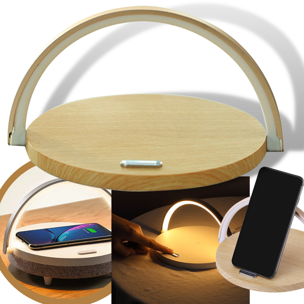 Lampe de bureau et chargeur de téléphone sans fil - Ozerty