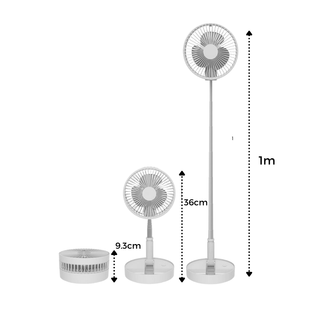Ventilateur USB portable et pliable - Ozerty
